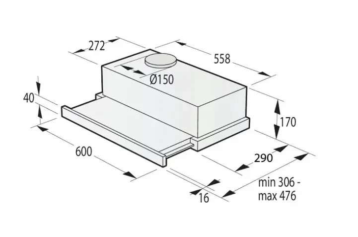 Витяжка Gorenje TH62E4BG (телескопічна) - фото 6
