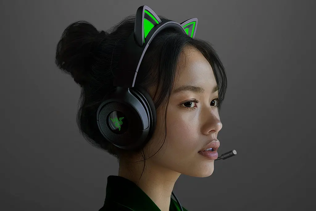 Навушники Razer Headset Kraken Kitty V3 X, mini-jack, 1.3m, black - фото 3