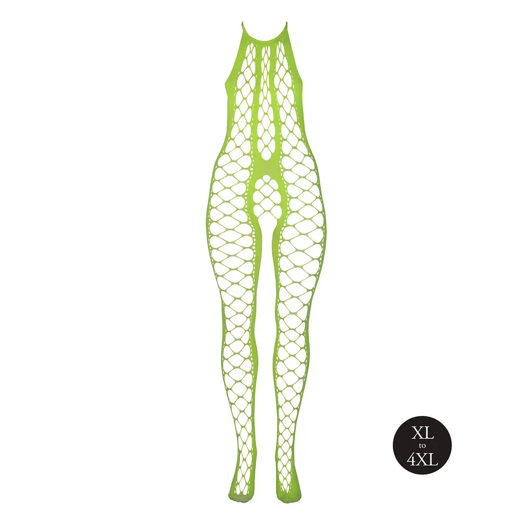 Бодістокінг Ouch! Bodystocking With Halterneck Green, XL/4XL - фото 4