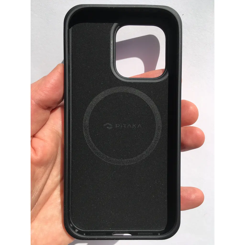Противоударный чехол для iPhone 14 Pro Pitaka Military Grade MagSafe MagEz Case Pro 3 1500D Black/Grey (KI1401PP) - фото 6