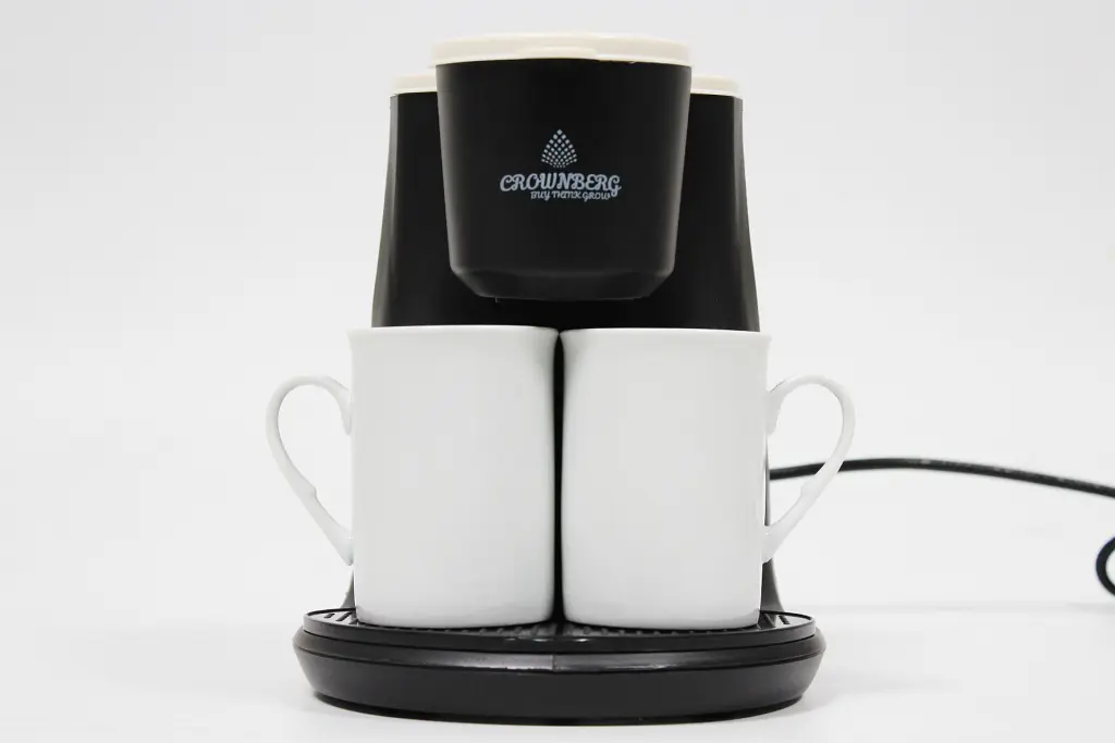 Кавоварка Crownberg CB-1568 500W Чорна з білим