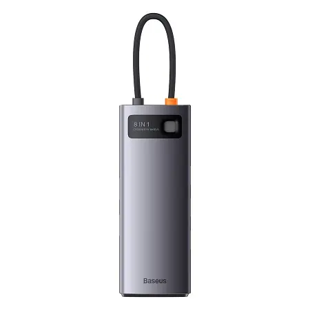 Хаб Baseus Metal Gleam Series 4-in-1 Multifunctional Type-C HUB Type-C to USB3.0*4 WKWG070013 Grey - фото 2