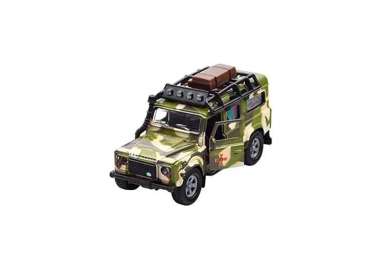 Іграшкова машинка позашляховик Land Rover Defender Мілітарі з причепом та човном 520191.270 TechnoDrive - фото 4