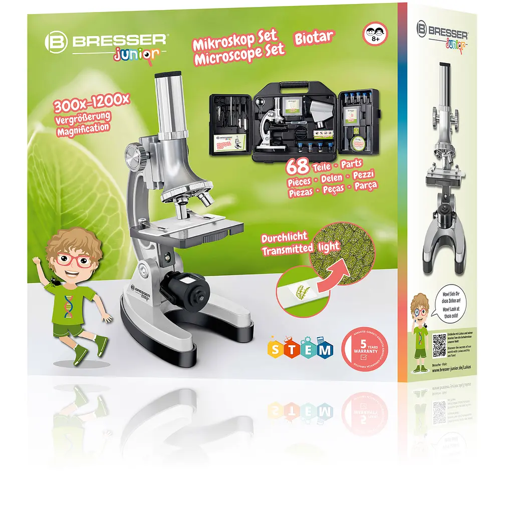 Мікроскоп Bresser Junior 300x-1200x з кейсом (8851000/14459) - фото 7