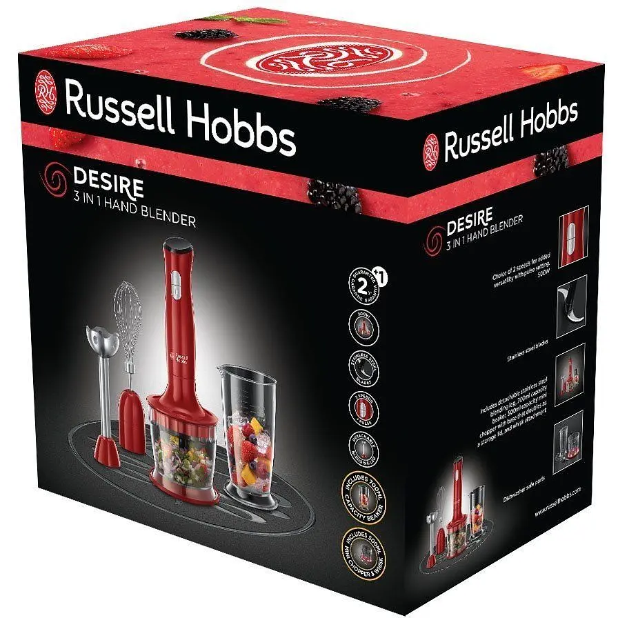 Блендер Russell Hobbs Desire 500 Вт червоний (24700-56) - фото 2