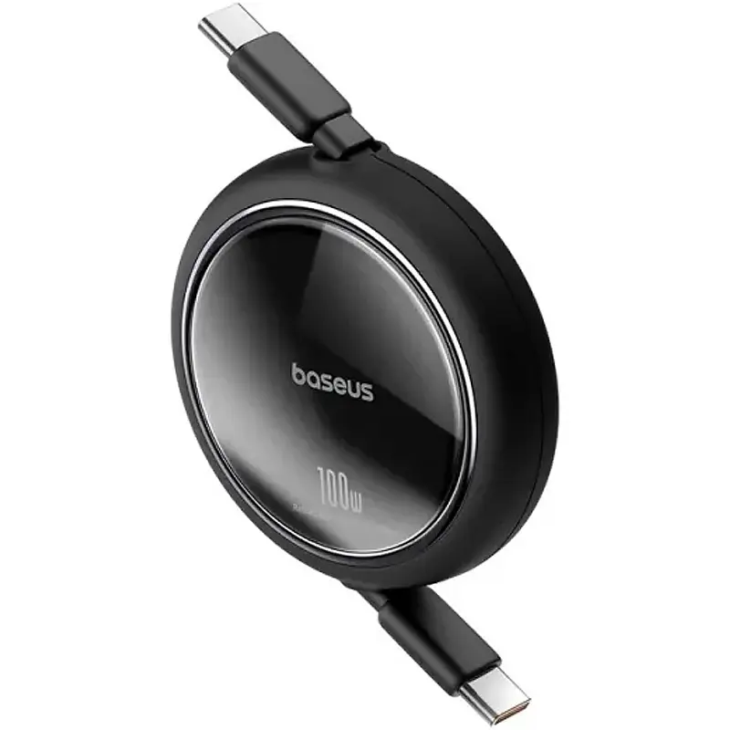 Дата кабель Baseus Free2Draw Mini Retractable Type-C to Type-C 100W (1m) (P10364500) Cluster Black - фото 2