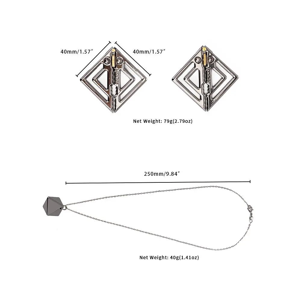 Затискачі для сосків з важкою підвіскою LOCKINK Adjustable Nipple Clamps with Heavy Pendant, під срібло - фото 9