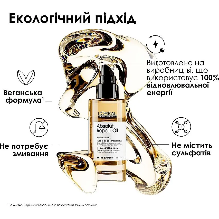 Олійка-догляд L'Oreal Professionnel Absolut Repair 10 в 1 для нормального та пошкодженого волосся багатофункціональна 90 мл - фото 4