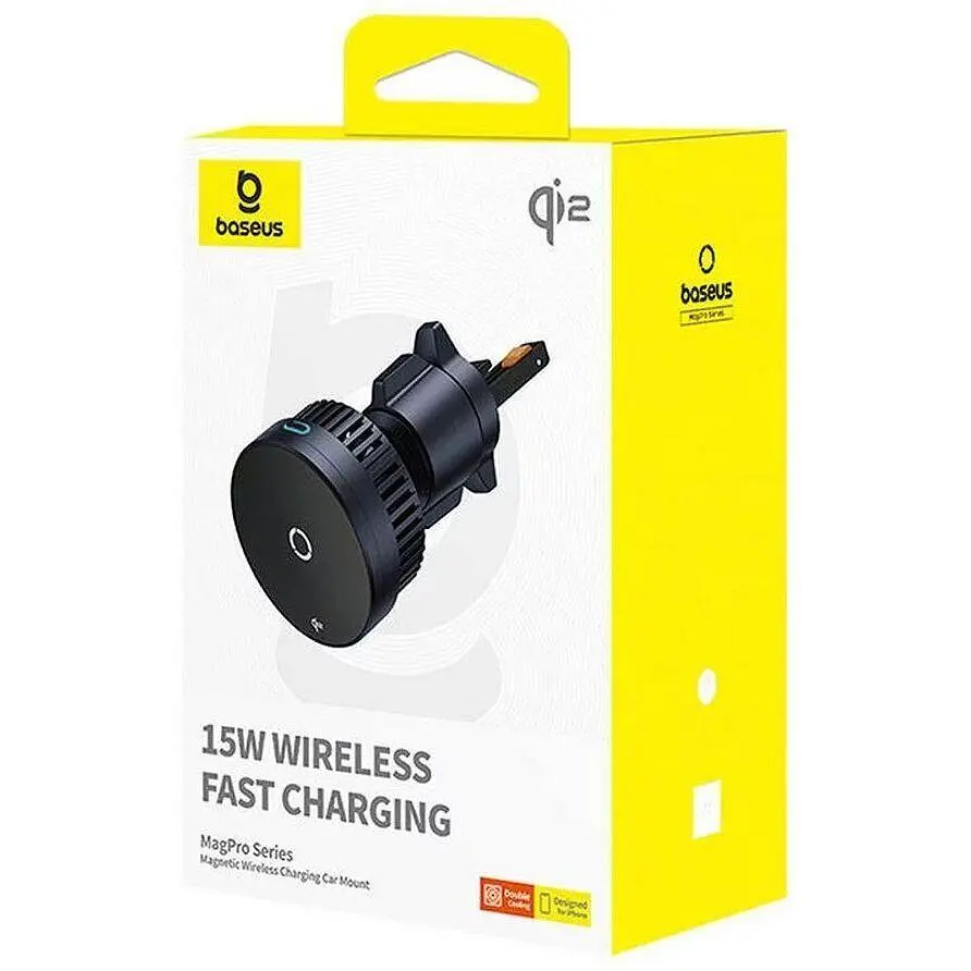 Автотримач і бездротове зарядне Baseus MagPro Series Magnetic Qi2 15 W чорний - фото 5