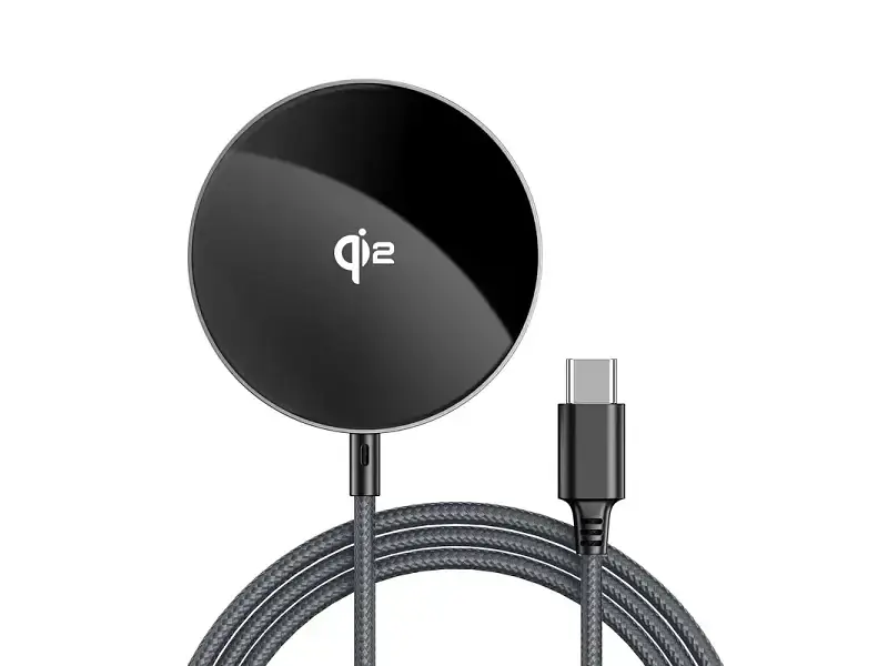 Бездротовий зарядний пристрій Acefast E24 QI2 Desktop Magnetic Wireless Metal Gray (6974316284758) - фото 2