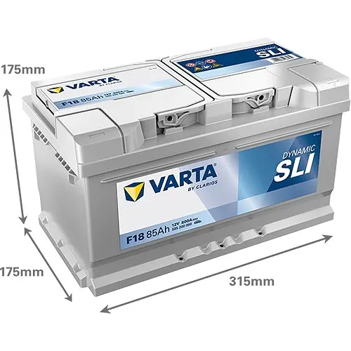 Акумулятор Varta Dynamic SLI 12В 85Аг 800А (EN) R+ (585200080) - фото 2