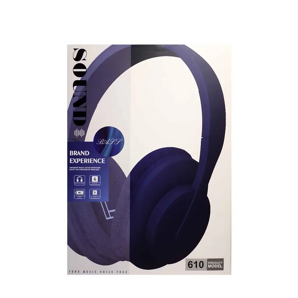 Блютуз навушники бездротові накладні чорні Bluetooth гарнітура Wireless Headphones AN-610 - фото 6