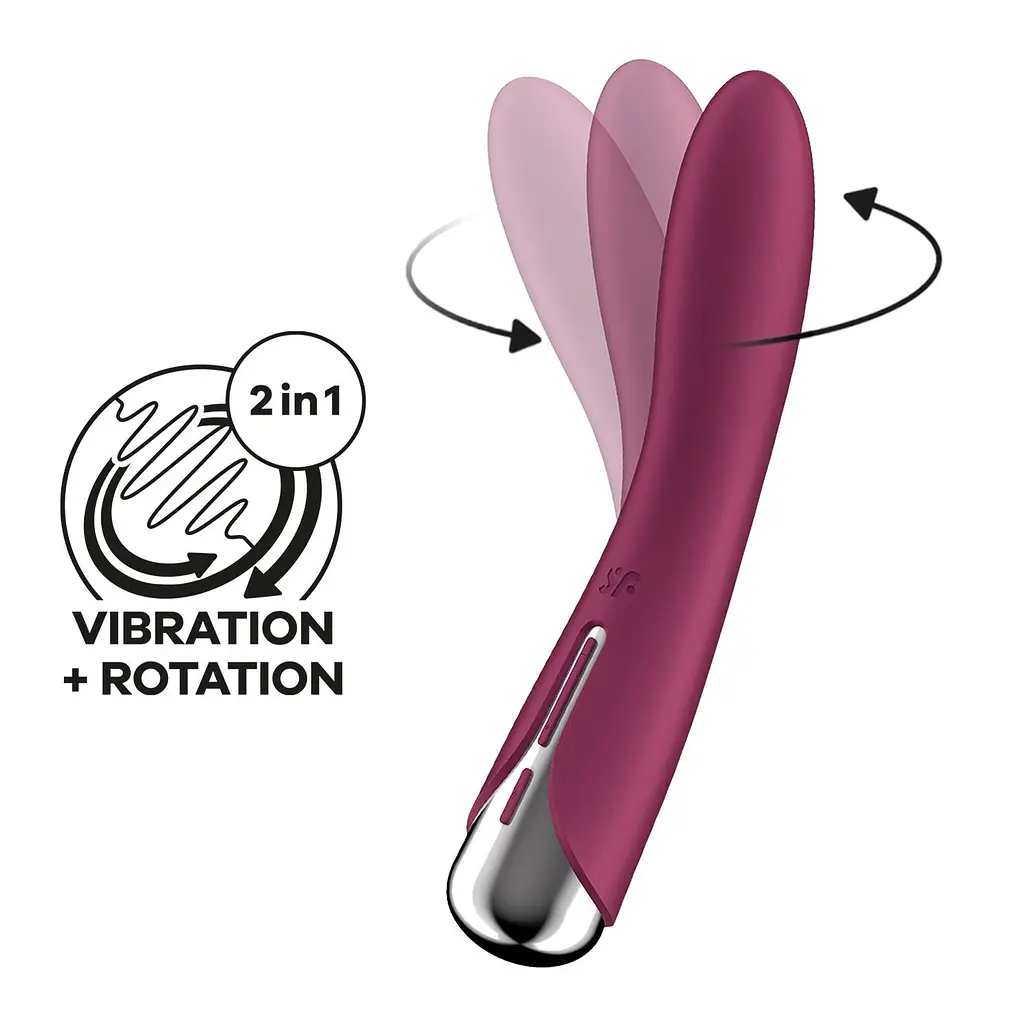 Вібратор точки G з обертанням Satisfyer Spinning Vibe 1 Red, 2 мотори - фото 2