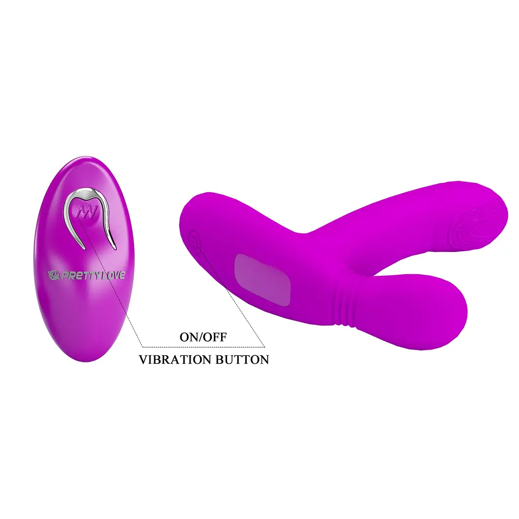 Вібратор PRETTY LOVE- Geri Purple, 12 vibration functions 3 licking settings Wireless remote contro PRETTY LOVE BI-300002W 100189 - фото 5