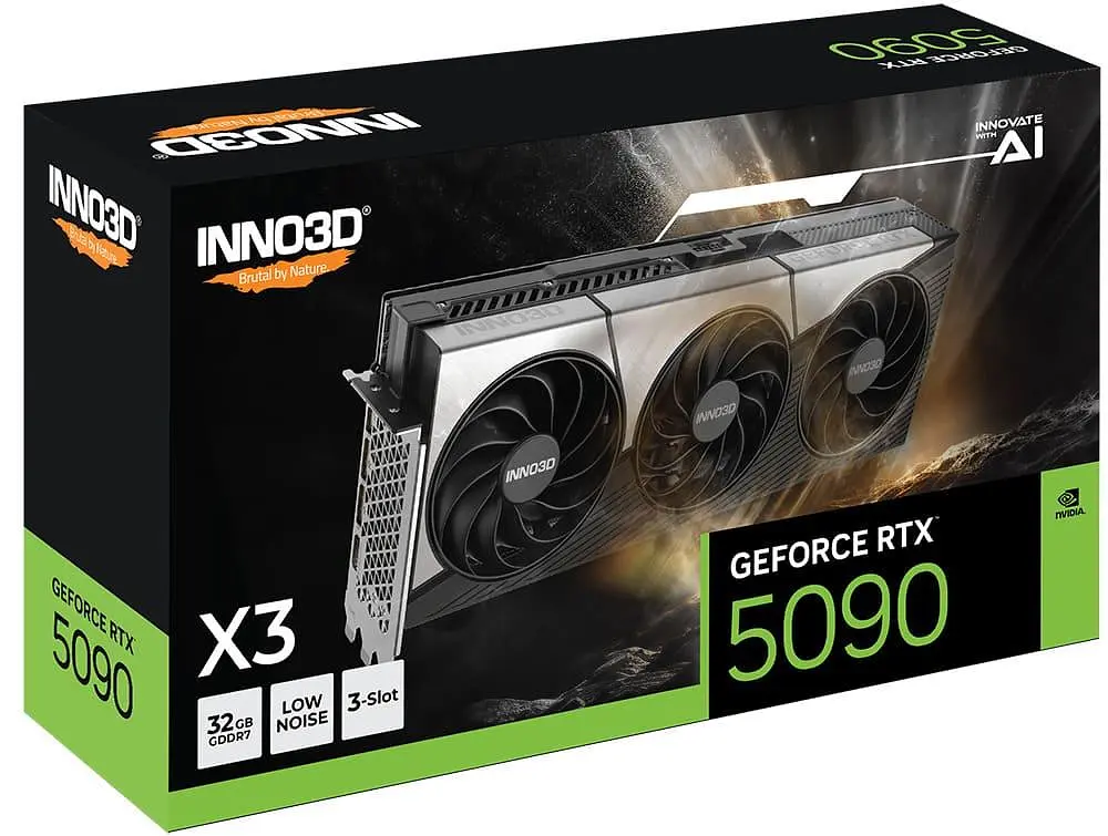 Відеокарта Inno3D RTX 5090 32Gb X3 (N50903-32D7-17593928) (GDDR7, 512 bit, PCI-E v5.0 x16) - фото 2