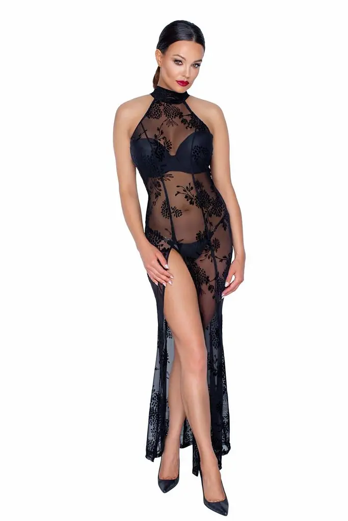 Довга сітчаста сукня Noir Handmade F239 Long tulle dress, 3XL - фото 3