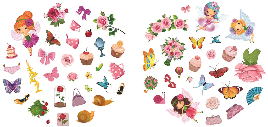 Розмальовка Кристал Бук Квіткові феї Розалія, 58 наліпок, 8 сторінок (F00026970) - фото 4