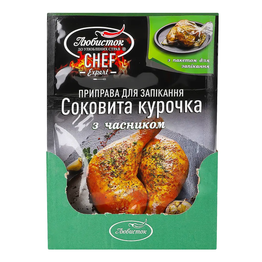 Приправа для запікання Любисток Соковита курочка з часником, 30 г (681636) - фото 4