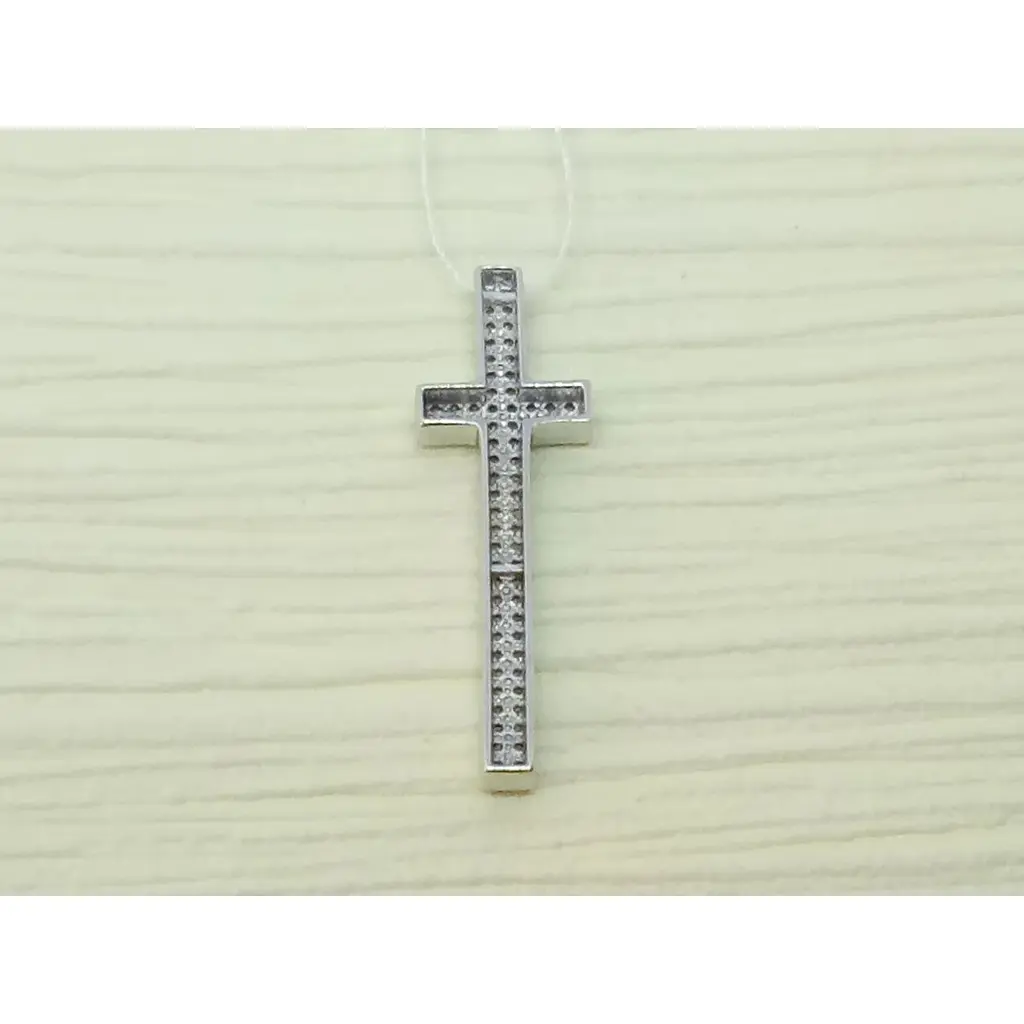 Серебряный крест Харьковская ювелирная фабрика с фианитами. 500630-КРЛК - фото 2