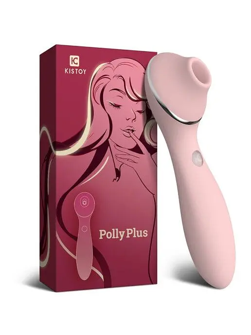 Вибратор KisToy Polly Plus Вакуумный, 16.8х3.5 см розовый - фото 2