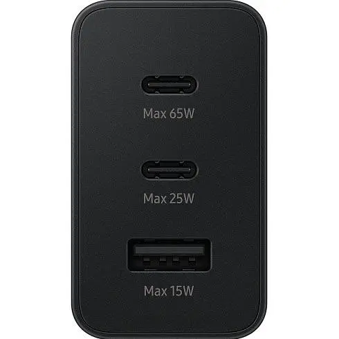 Мережевий зарядний пристрій Samsung 65W Power Adapter Trio w/o Cable Black (EP-T6530NBEGRU) [71465] - фото 3
