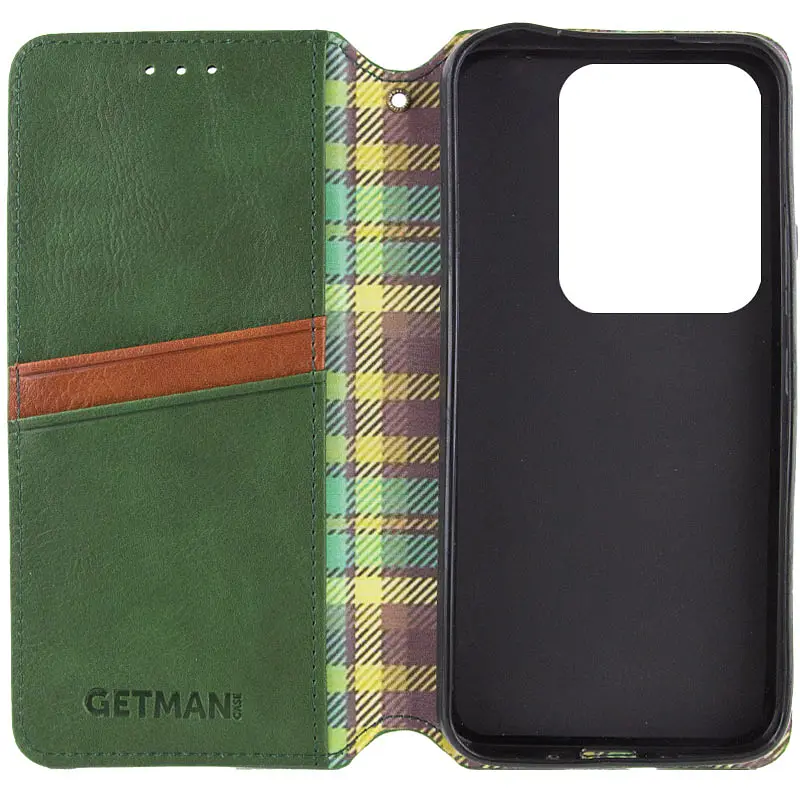 Шкіряний чохол-книжка Getman Cubic (PU) для Motorola Edge 70 Fusion / 70 Fusion+ Зелений - фото 3