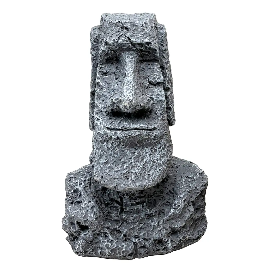 Декорація Hobby Moai Ora 1 12,5×11,5×17,5 см - статуя Моаї з укриттям для акваріума і тераріуму (41716) - фото 4