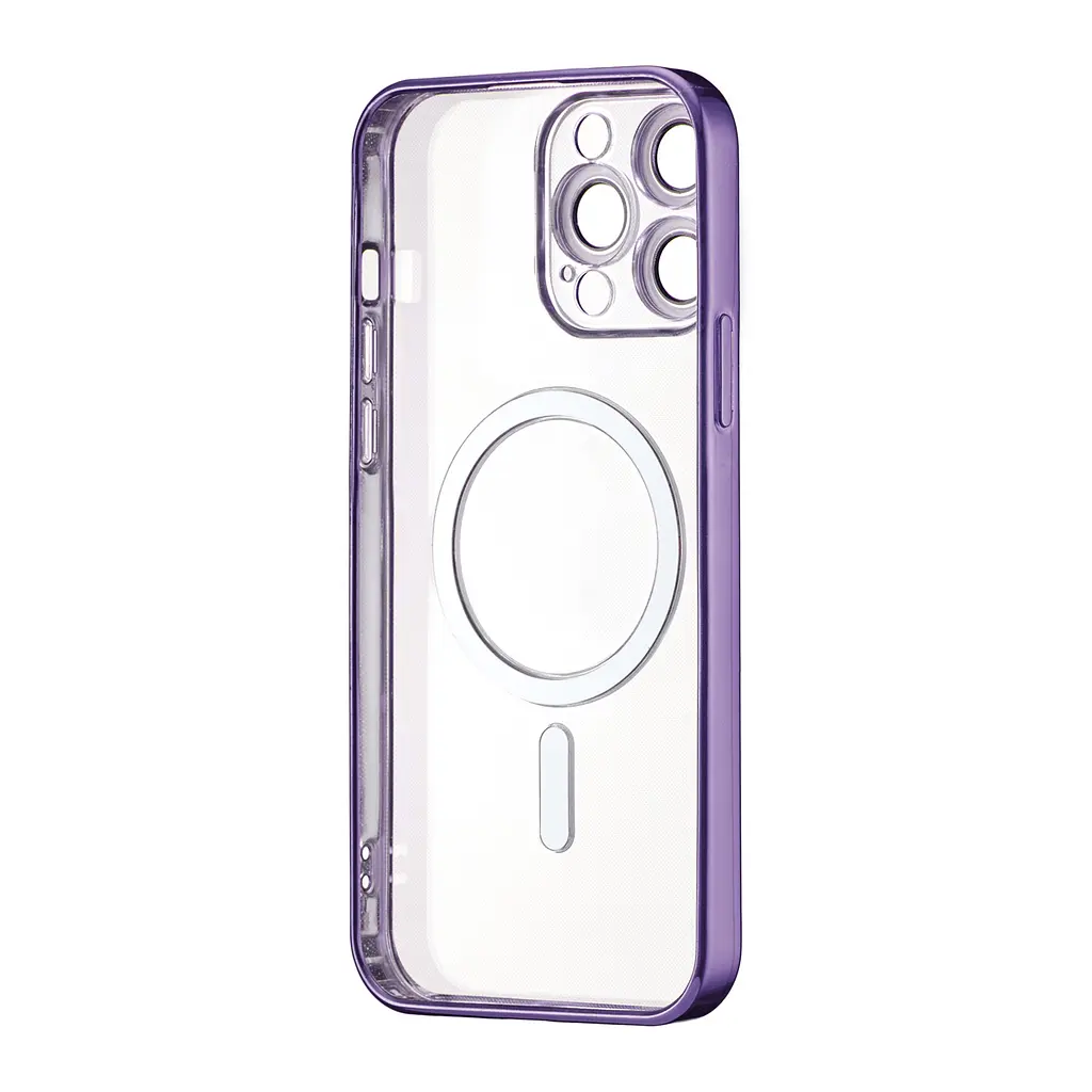 Чохол Ductil Metallic Edge with MagSafe (Protected Camera & Lens) iPhone 15 Pro Max Deep Purple - фото 3