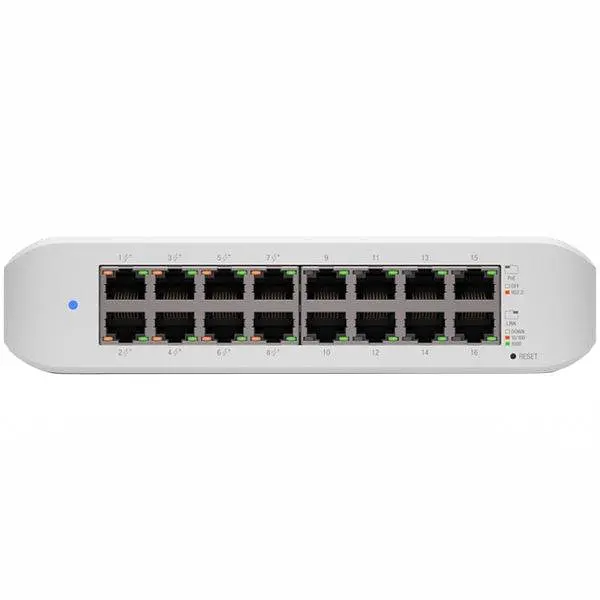 Комутатор керований рівня 2 Ubiquiti UniFi Switch Lite 16 PoE USW-Lite-16-PoE