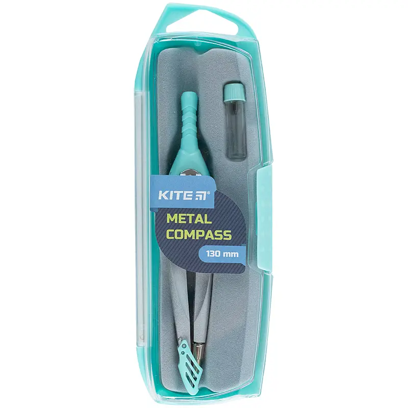 Циркуль металевий + грифель Kite Pastelini м'ятний 130 мм (K24-413-18) - фото 2