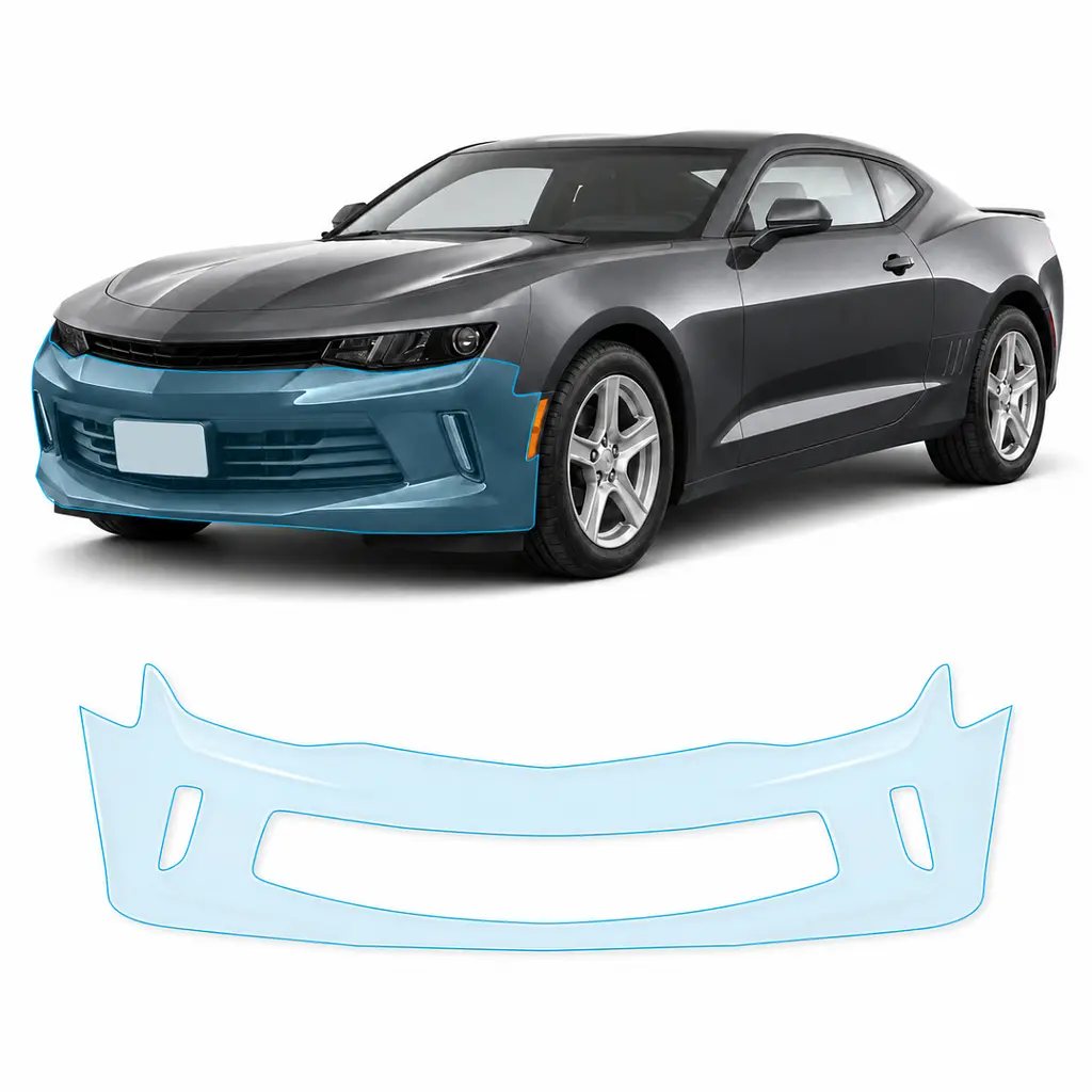 Антигравійна захисна бронеплівка за лекалами для Chevrolet Camaro VI 2016-2018 - передній бампер