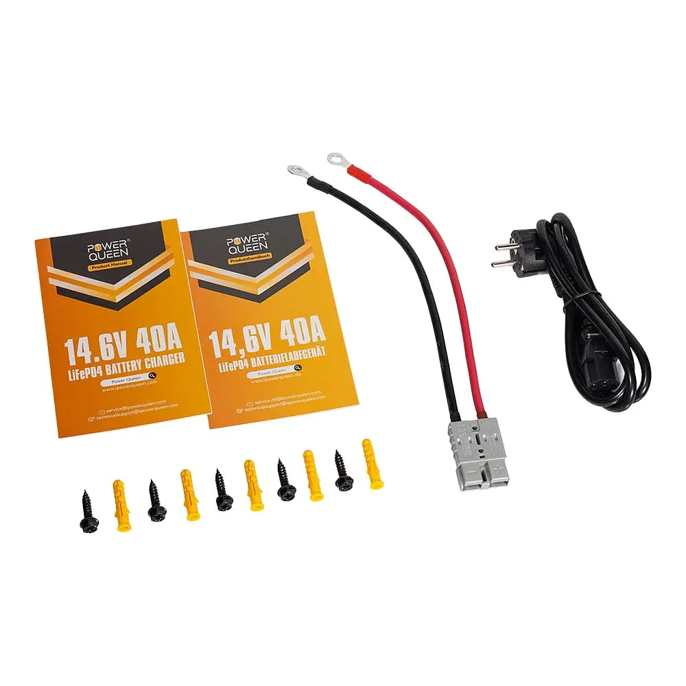 Зарядний пристрій для акумуляторних батарей LiFePO4 14.6V/40A Power Queen P12V40A-BCHA-Y (44-00529) - фото 11