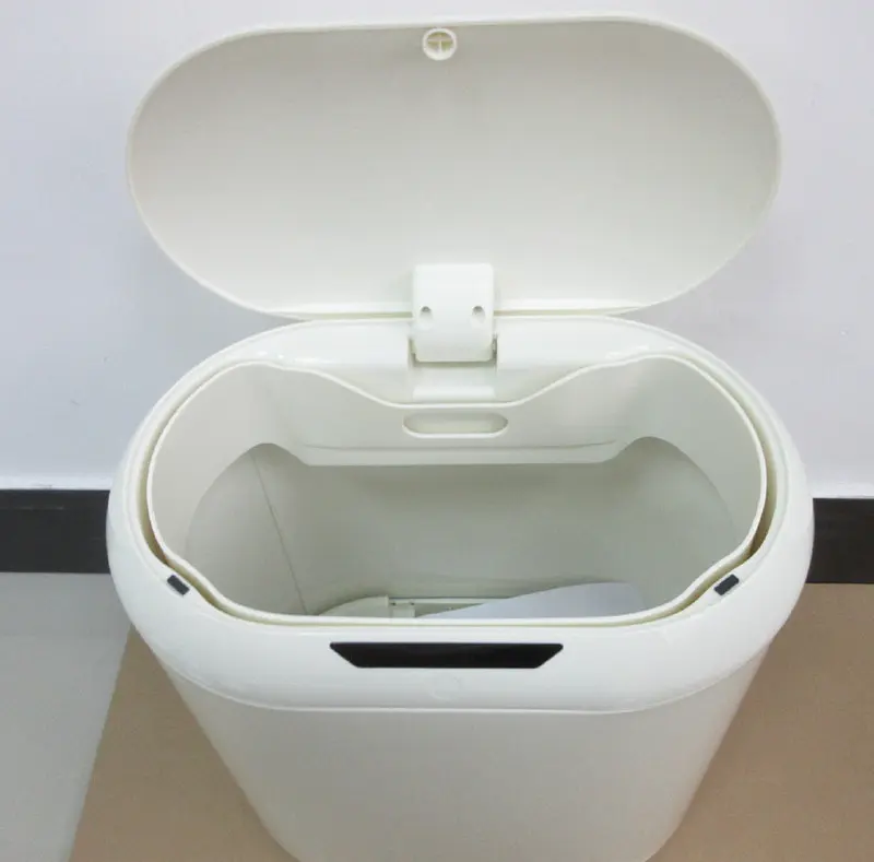 Відро для сміття сенсорне овальне Mixxus Premium Topper-TC0112 12л white MI7082, Білий - фото 8
