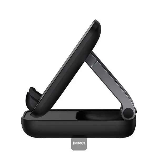 Подставка для гаджетов Baseus Seashell Series Folding Phone Stand B10551500111-00 Black - фото 4
