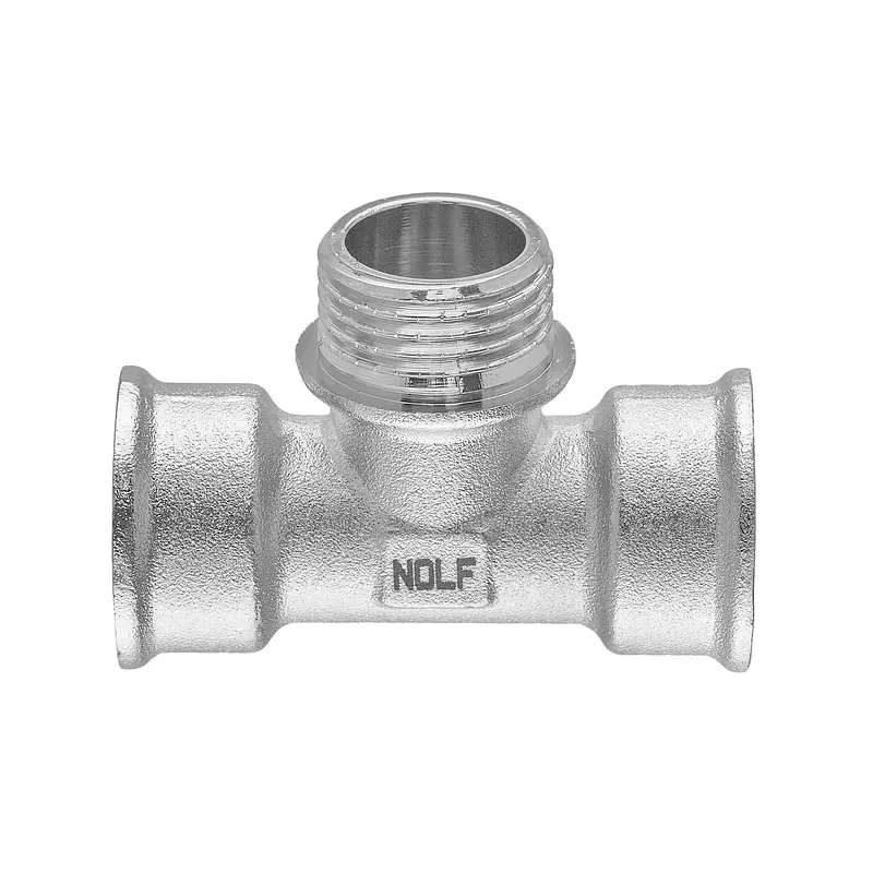 Трійник Nolf Nfc.T06FMF-N-1/2''FMF нікельований NF3098 - фото 2