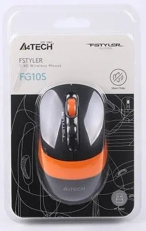 Компьютерная мышь A4Tech Fstyler FG10S 2000dpi Black+Orange teh0020459 - фото 5