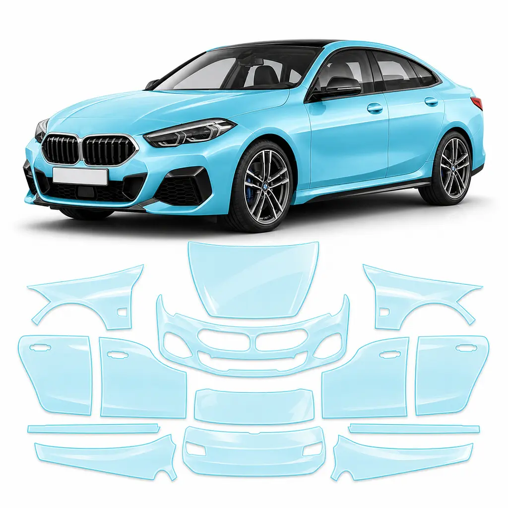 Антигравійна захисна бронеплівка за лекалами для BMW 2 Series Gran Coupe F44 2019-2024 - повний кузов
