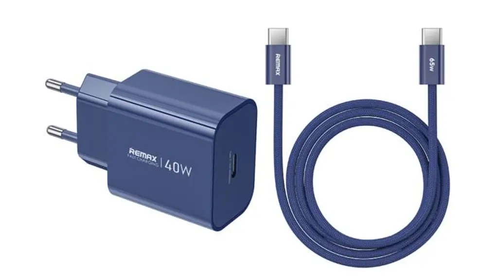 Зарядний пристрій Remax СA10 GaN 1Type-C 40W Blue + TypeC-TypeC Cable