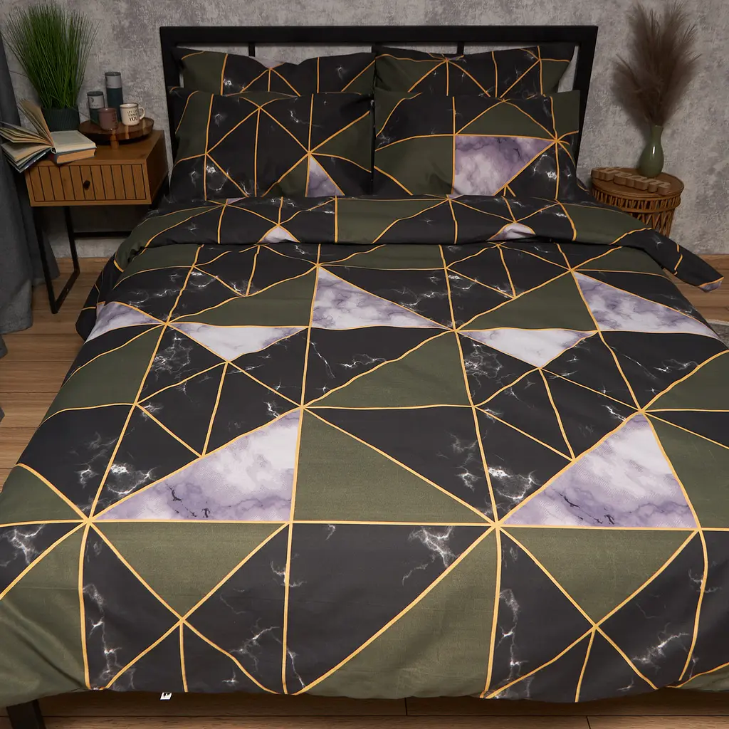 Підковдра Moon&Star Мікросатин Premium Golden Marble Двоспальна 175x210 см - фото 2