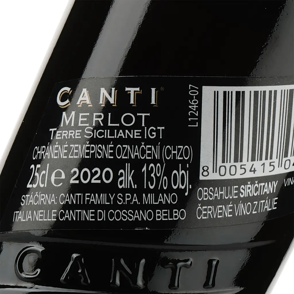 Вино Canti Merlot Terre Siciliane, красное, сухое, 13%, 0,25 л (32790) - фото 3