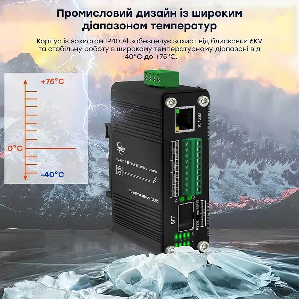 Медіаконвертер E-LINK LNK-IMCRS1100-SFP RS232/RS485/RS422 (73-00156) - фото 17