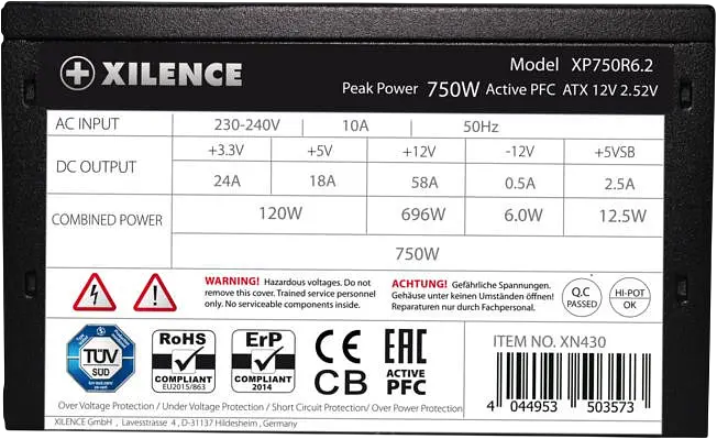 Блок живлення Xilence Performance C+ 750W 80+ (XP750R6.2) - фото 3