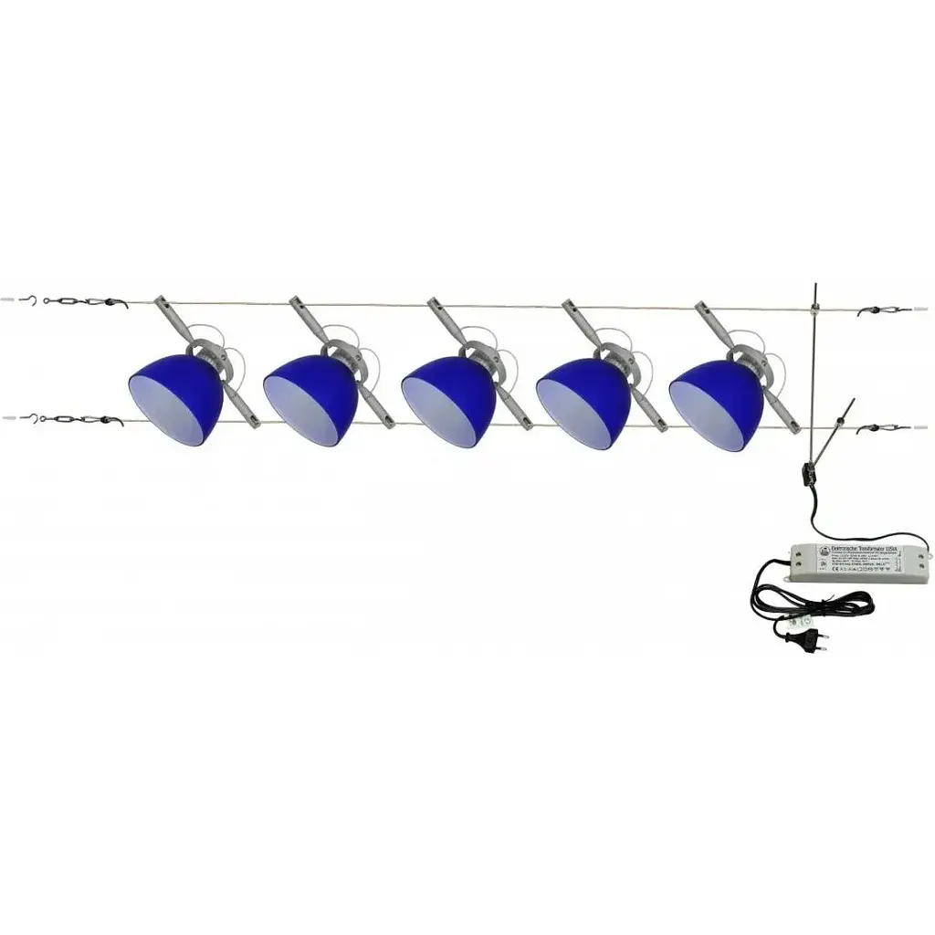 Светильник струнный поворотный Brille HTL-78/5 Blue система 176254 - фото 1