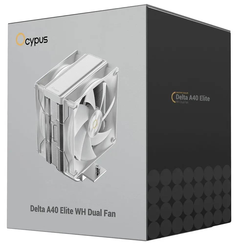 Кулер для процесора Ocypus DELTA A40 ELITE WH DUAL FAN (DELTA-A40-WH2NNWN00X-GL) - фото 10