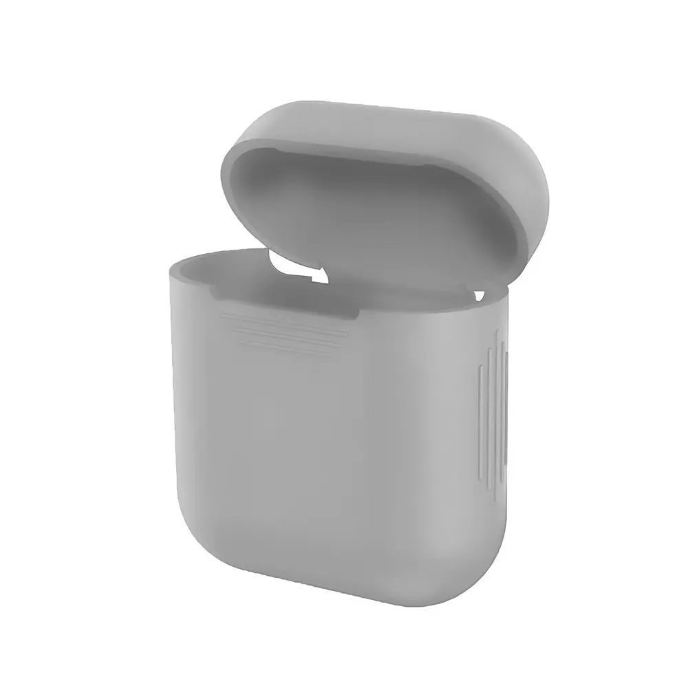 Чехол для наушников Airpods 1/2 Серый чехол на беспроводные наушники Apple - чехол для кейса аирподс - фото 2