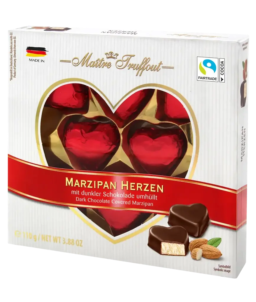 Цукерки Maitre Truffout Marzipan Herzen Сердечка 110 г