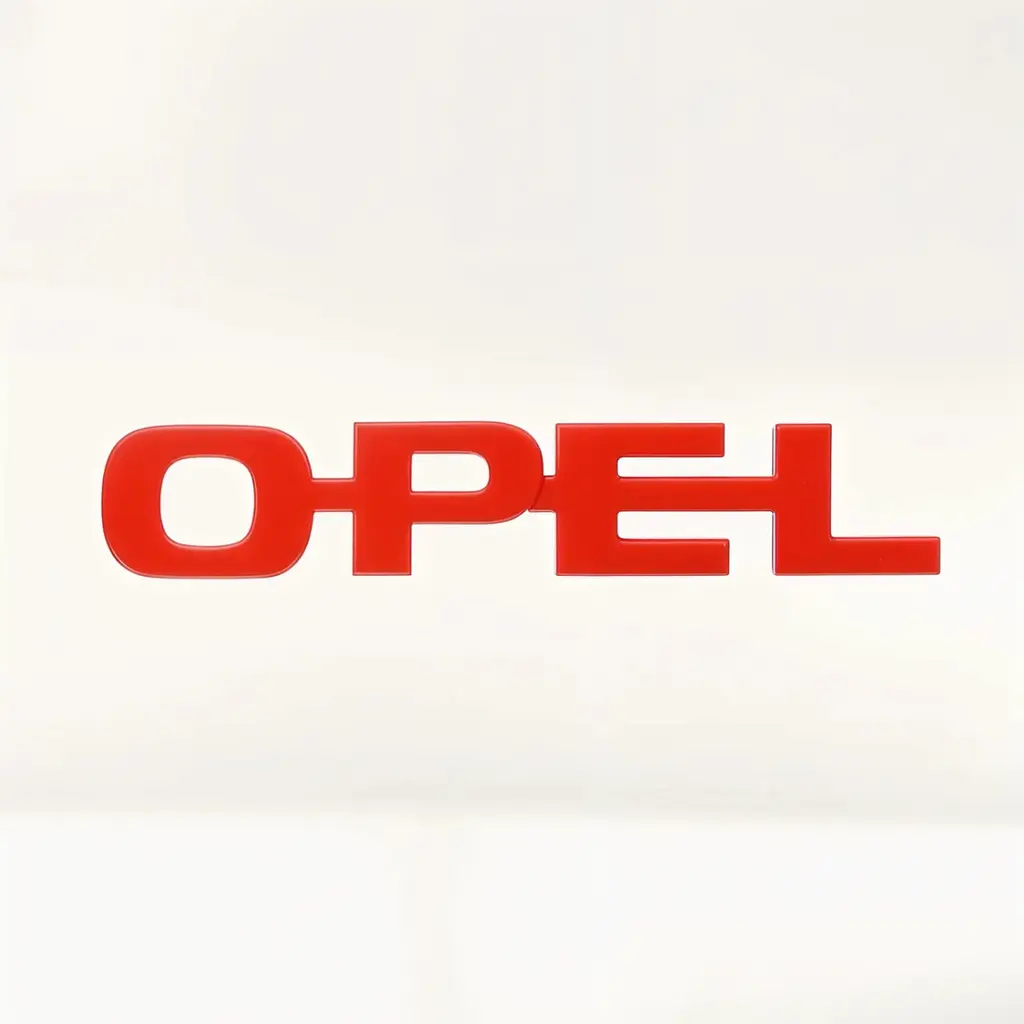Емблема напис Opel Опель 95х16 мм Червона (Завод) - фото 2
