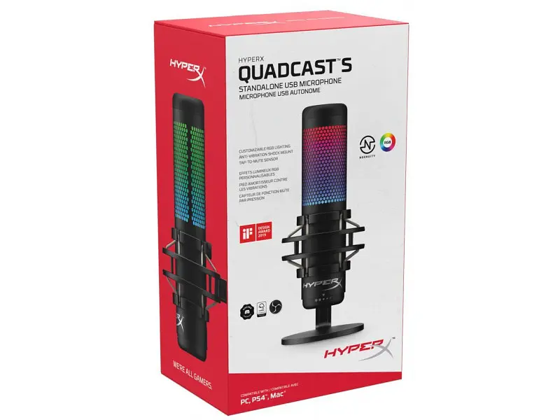 Мікрофон HyperX QuadCast S (HMIQ1S-XX-RG/G/4P5P7AA) - фото 7