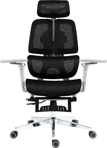 Офісне крісло GT Racer чорне-біле (B-2450 White/Black) - фото 2