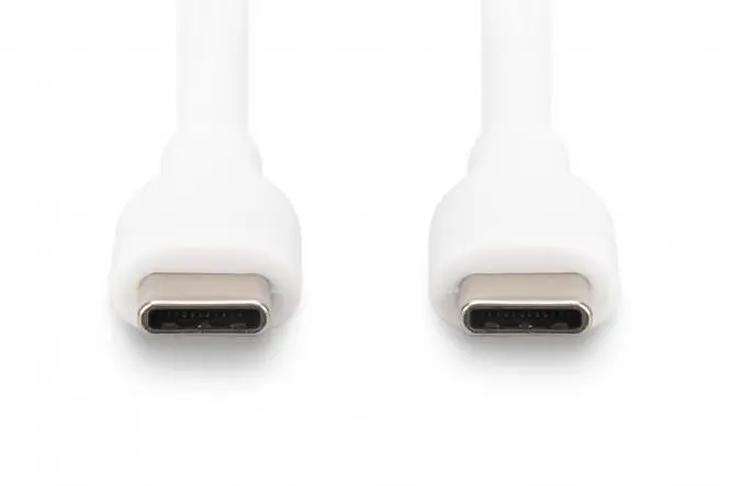 Кабель для зарядки Assmann USB-C, USB-C - USB-C 1 м, USB 2.0, 60W AK-300341-010-W White - фото 2
